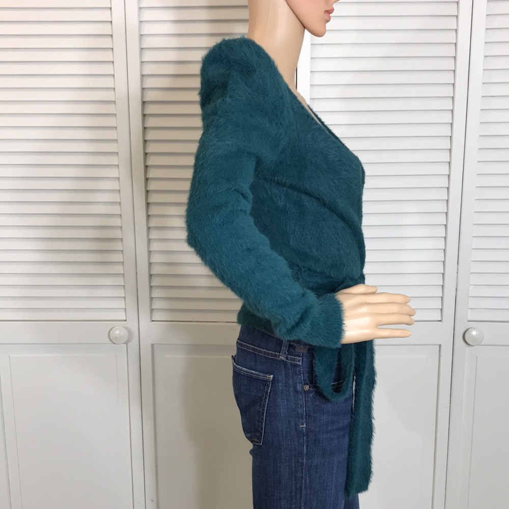 Revolve MAJORELLE Emerald Green Coco Wrap Sweater XS - Picture 8 of 15